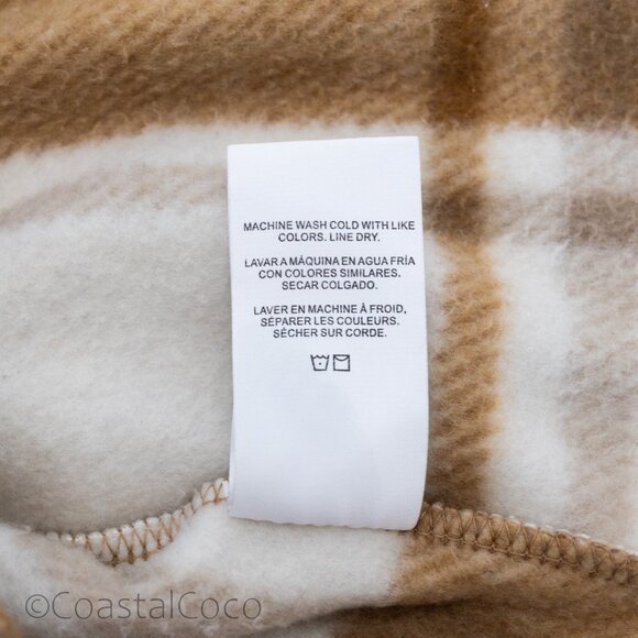 Thread Supply Auria Plaid Fleece Jacket M Oversized Coastal Flannel Scandi - Picture 13 of 15